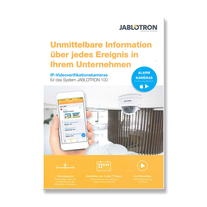 20 Stück B2C Flyer "Unmittelbare Information über jedes Ereignis im Unternehmen"